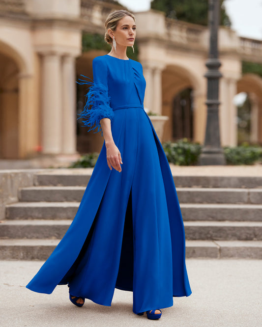 Cobalt Pantsuit Mother of the Bride