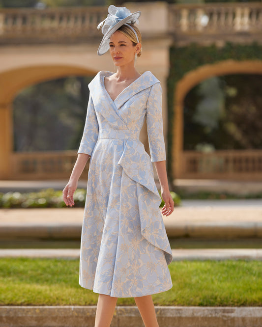 Light Blue Printed Dress