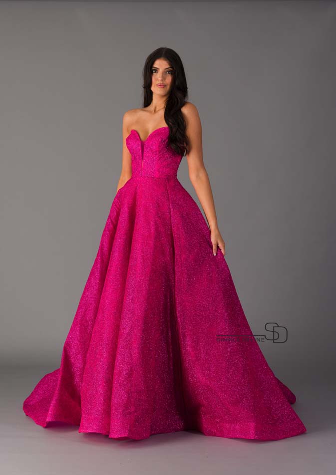 Pink Strapless Ballgown