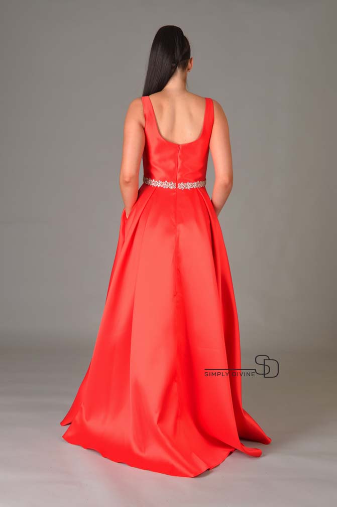 Red A-line Dress
