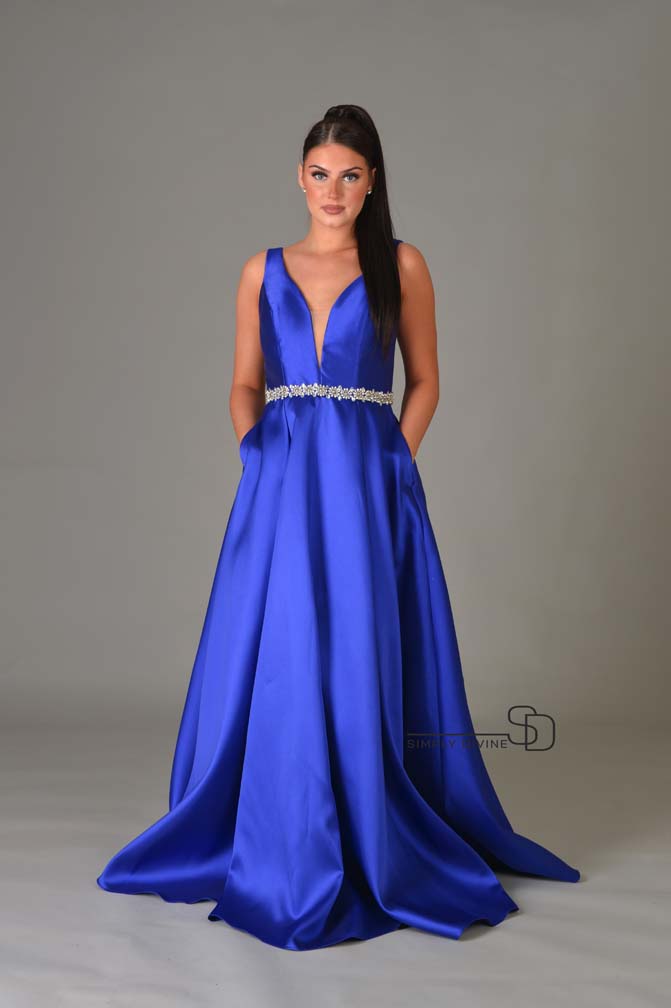 Royal Blue A-line Dress
