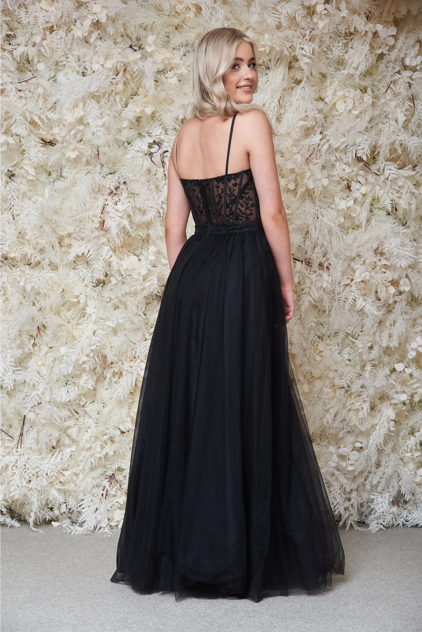 Black Tulle Prom Dress