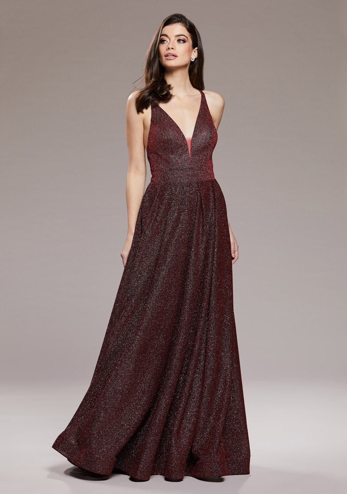 Red Glitter prom dress