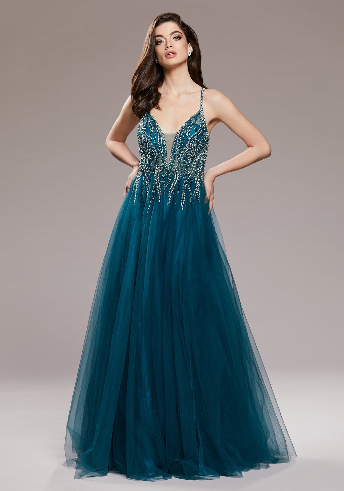 green prom dress