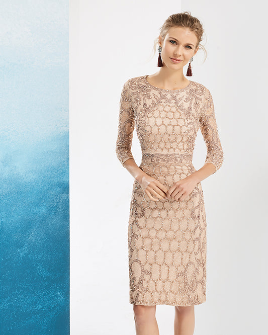 Rose gold mother of the bride dress