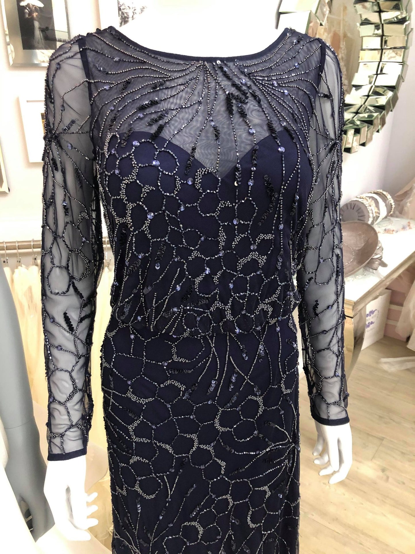 Navy Beaded mother of the bride and groom outfit