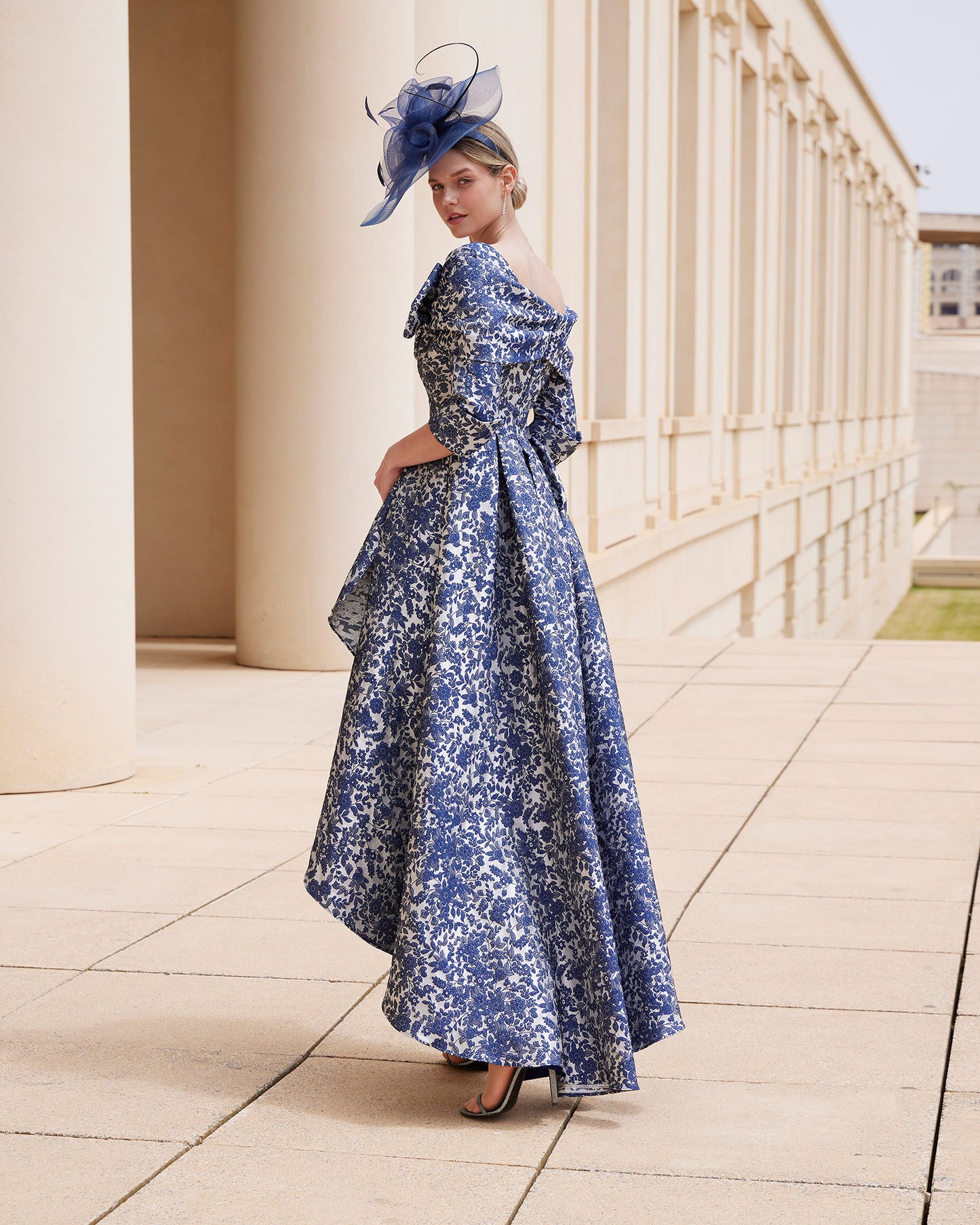 Navy and Silver mother of the bride outfit
