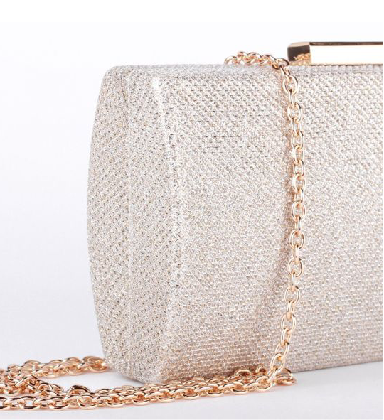 Champagne Glitter Clutch