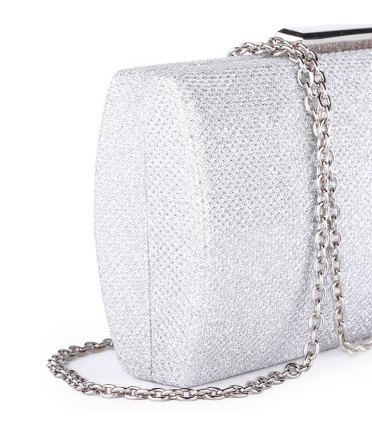 Silver Glitter Clutch