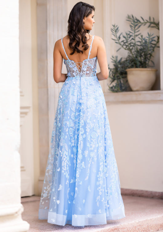 Light Blue Floral Dress
