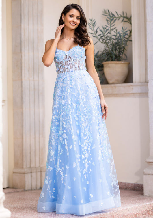 Light Blue Floral Dress