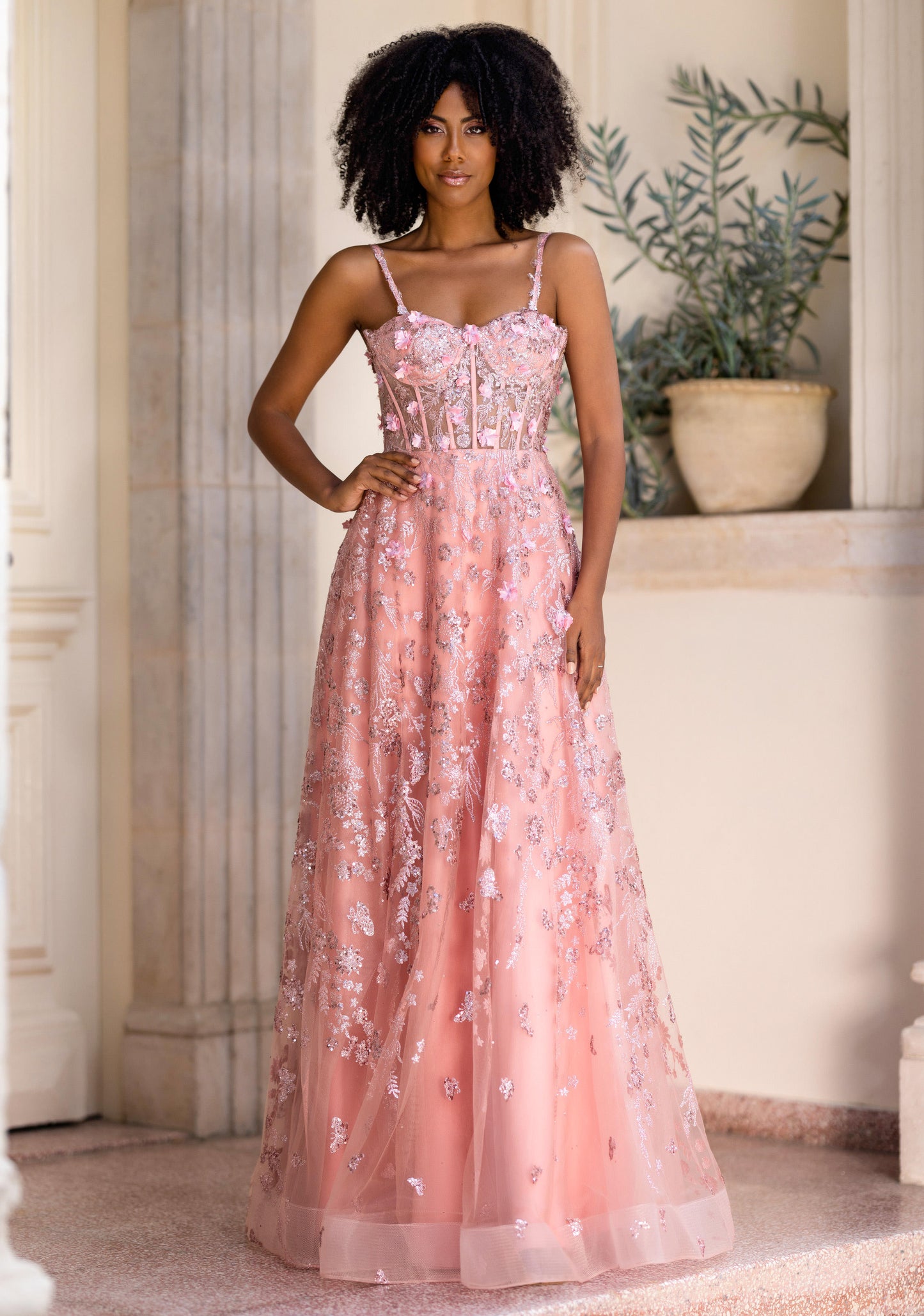 Pink Floral Dress
