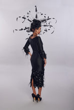 Load image into Gallery viewer, Feather mother of the bride and groom dress
