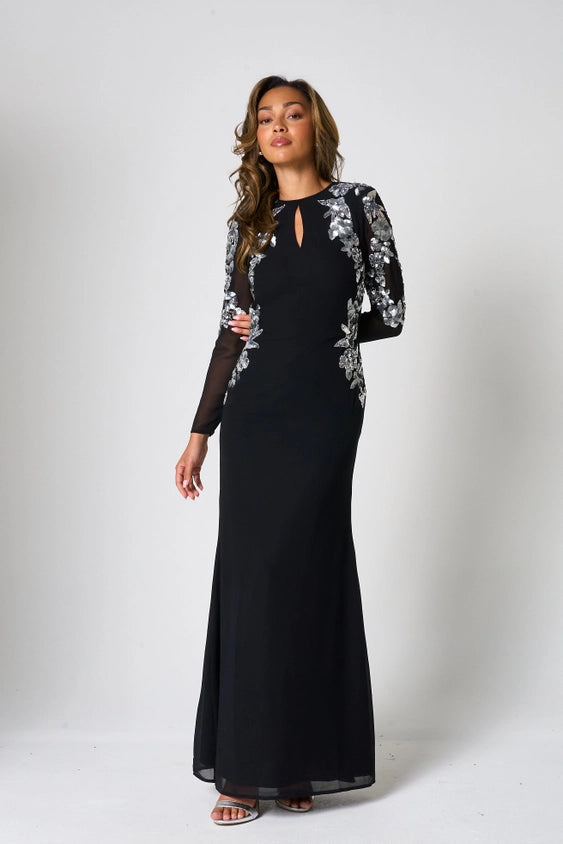 Nyx Black Embellished Maxi Dress