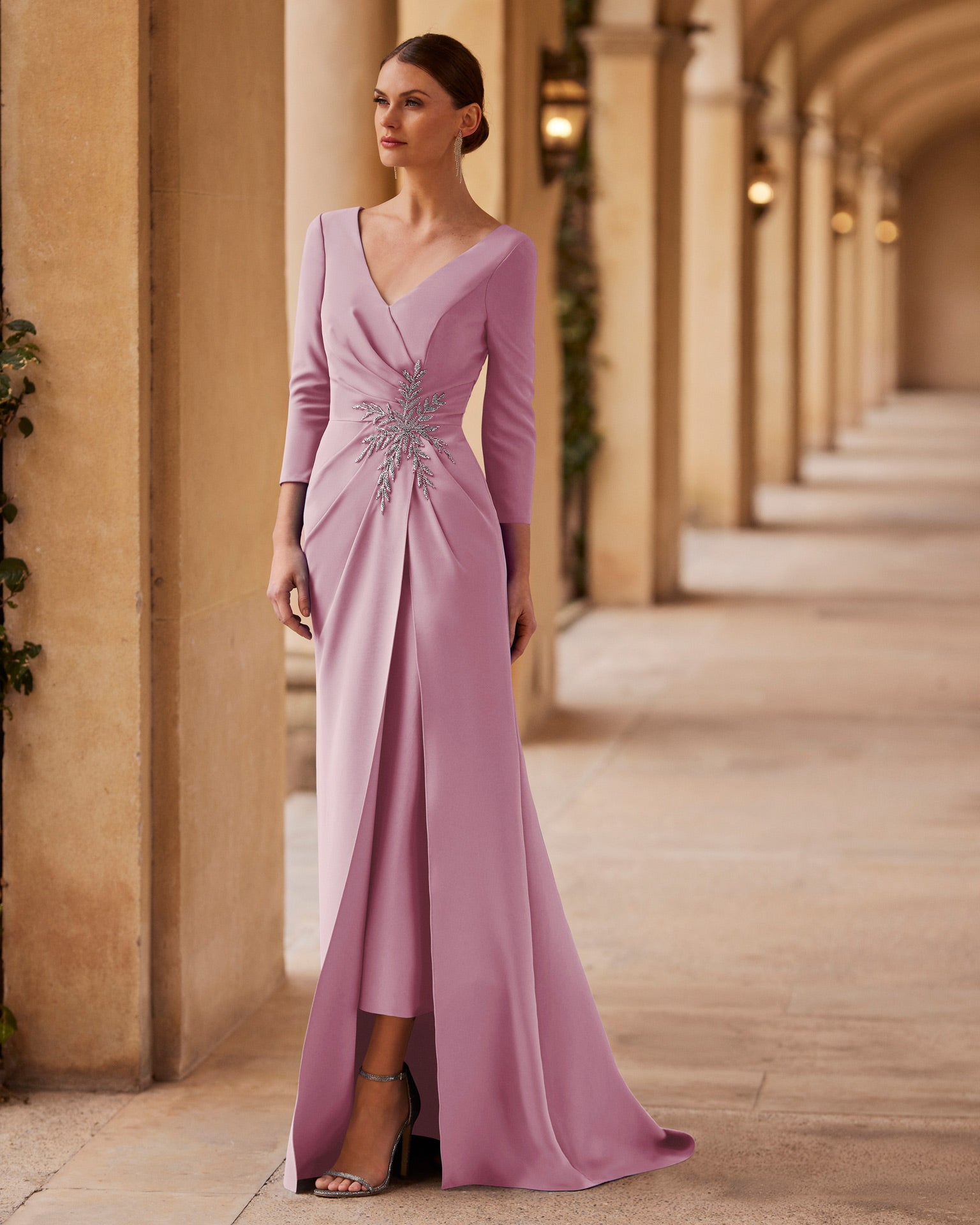 Light Pink Long Mother of the Bride Dress