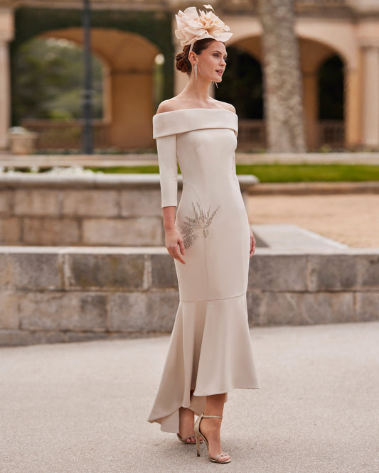 Beige Mother of the Bride and Groom Outfit