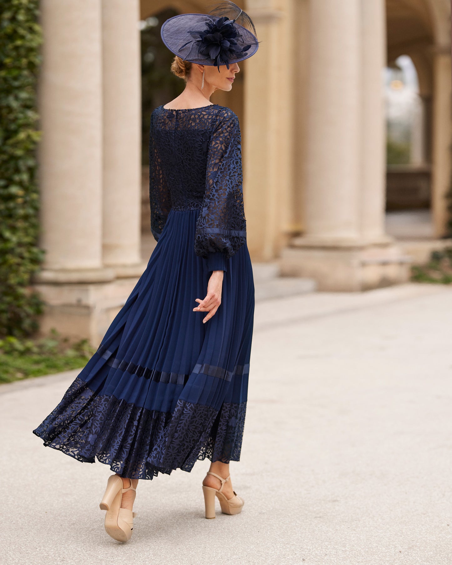 Navy Lace Mother of the Bride Dress