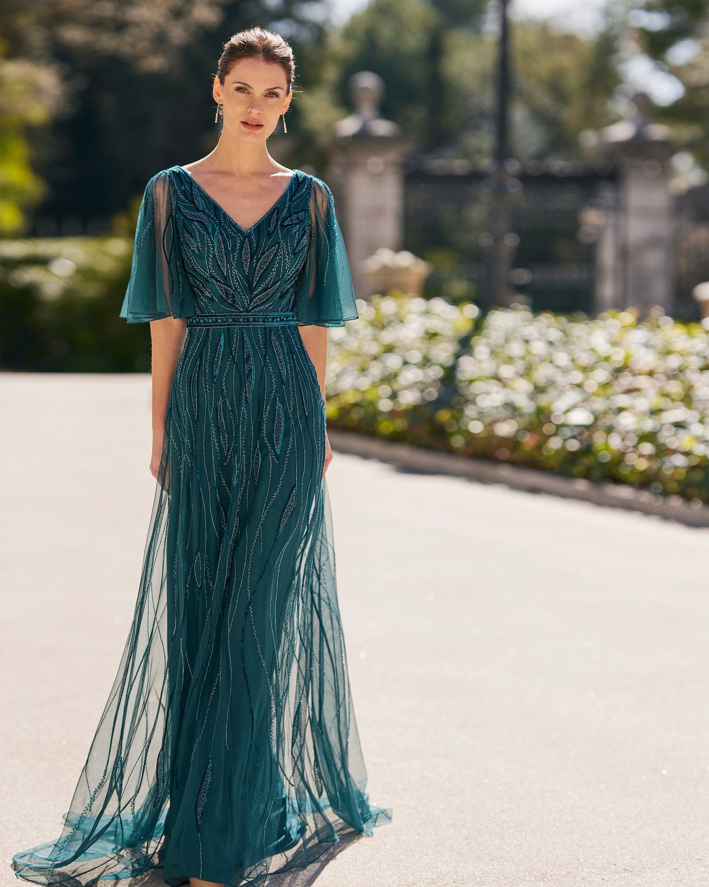 Turquoise Long Mother of the Bride Dress