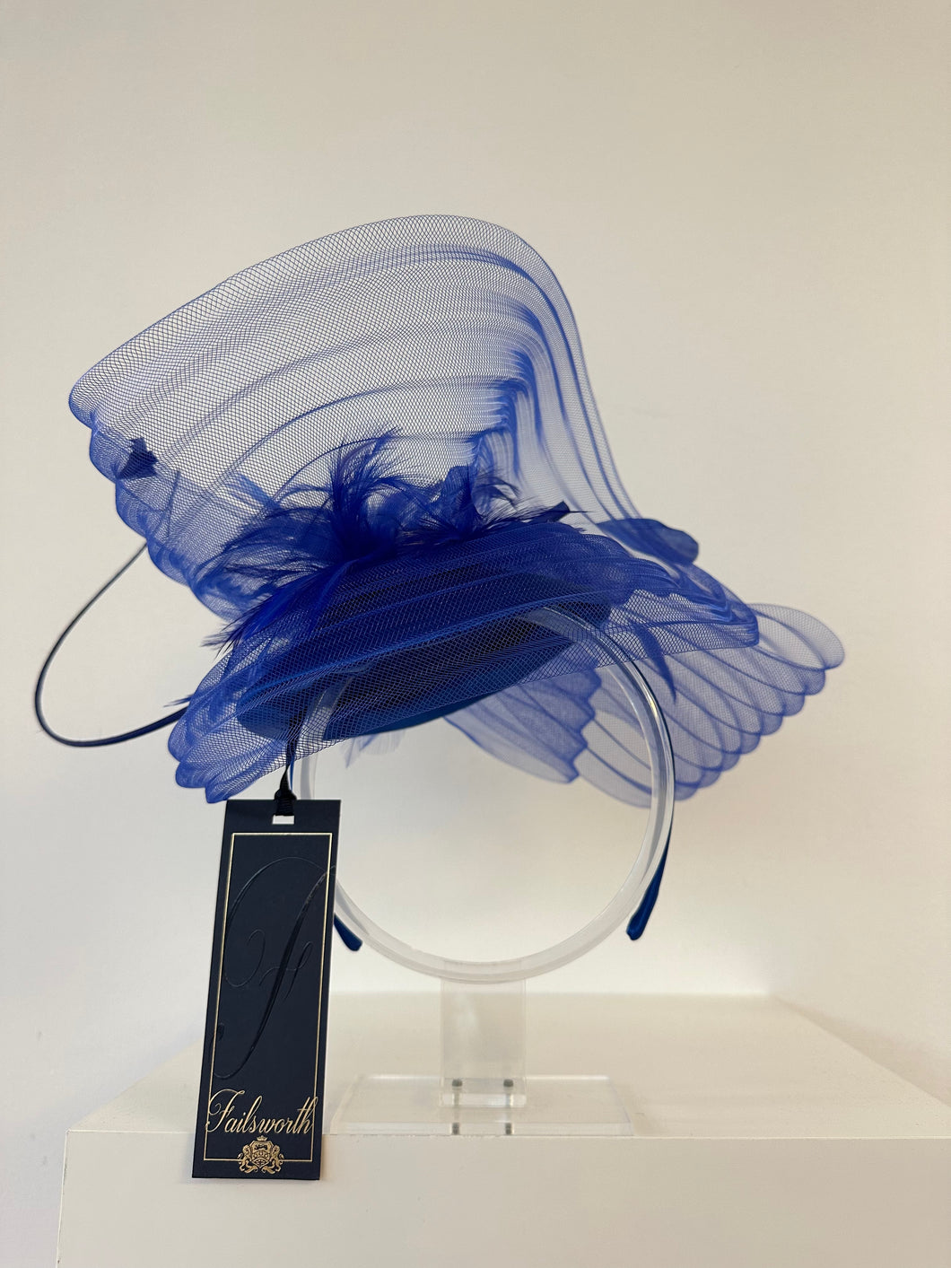 Blue fascinator 