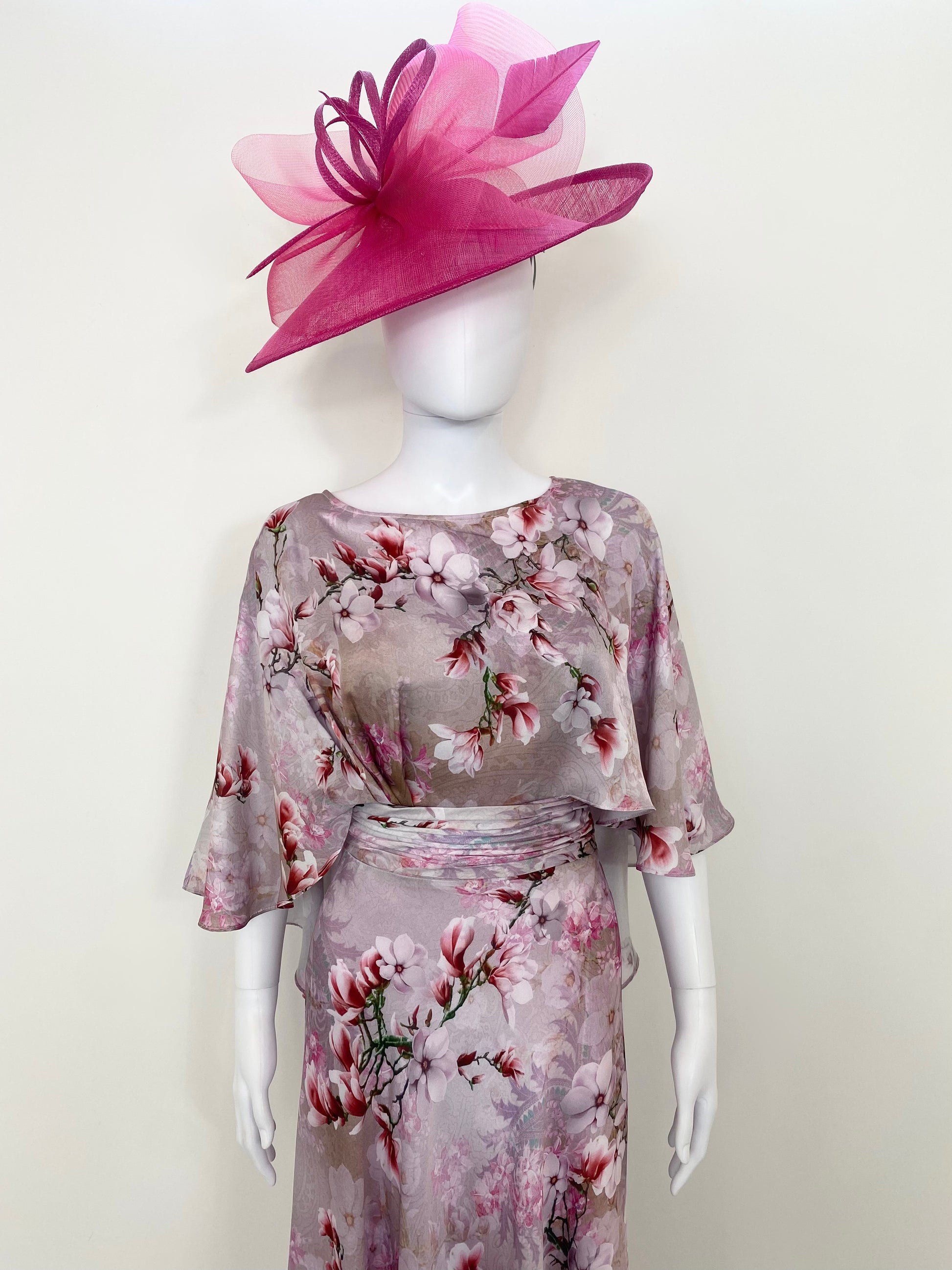 Floral Print Pink Mother of the Bride Dress