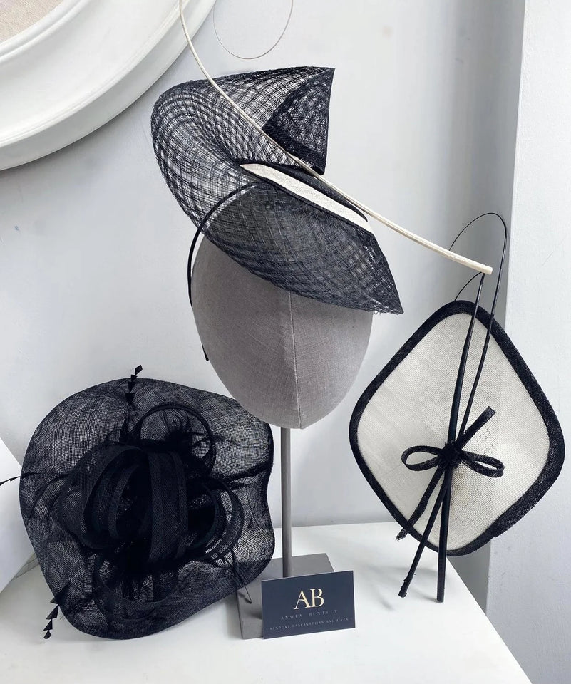 Navy fascinator, Navy & White Fascinator and Black & White Fascinator 