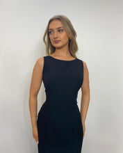 Load image into Gallery viewer, High Neck Black Fitted Dress
