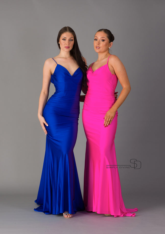 Hot Pink and Royal Blue Dress