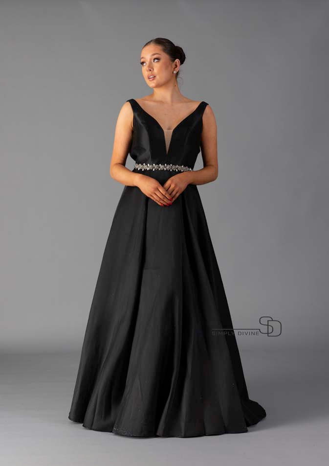 Black A-line Dress