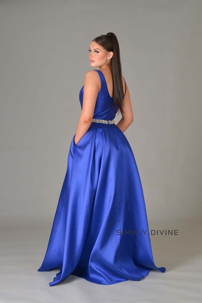 Royal Blue A-line Dress