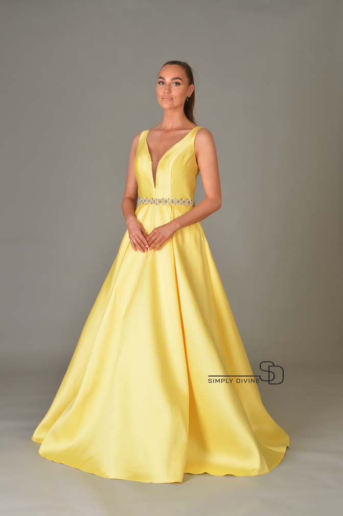 Yellow A-line Dress