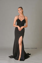 Load image into Gallery viewer, Black Dress with sparkling bodice 
