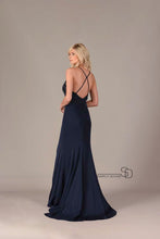 Load image into Gallery viewer, Navy Dress with sparkling bodice 
