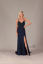 Load image into Gallery viewer, Navy Dress with sparkling bodice 
