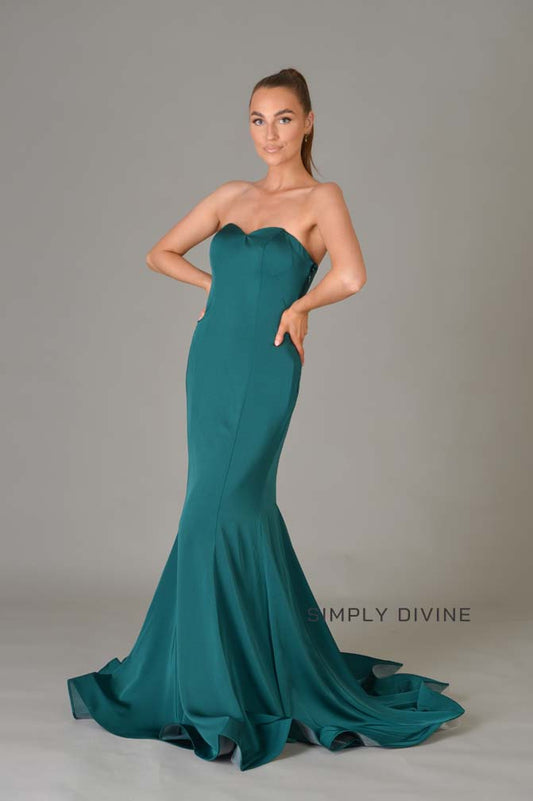 Emerald Strapless Dress