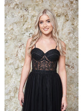 Load image into Gallery viewer, Black Tulle Prom Dress 
