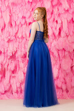 Load image into Gallery viewer, Royal Blue Tulle Prom Dress 
