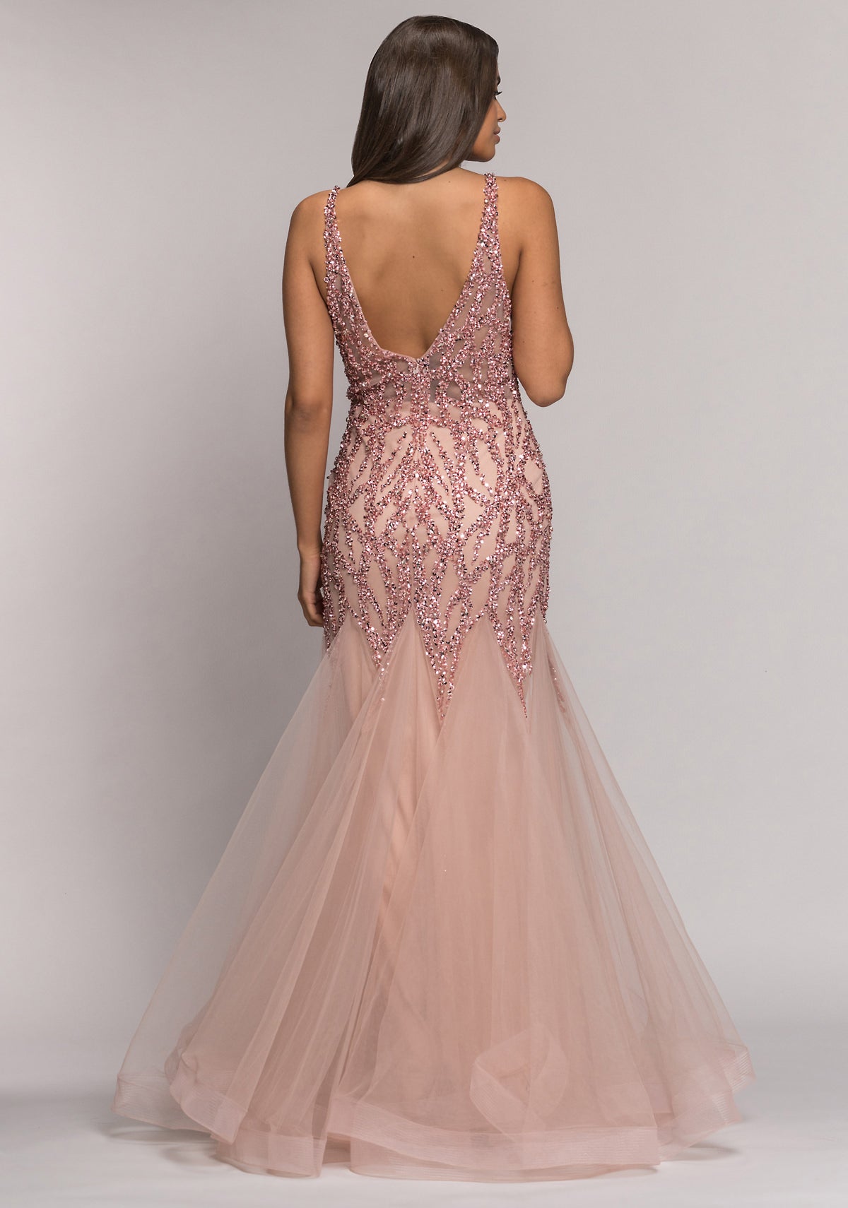 Pink sparkly prom dress