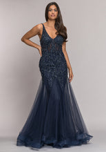 Load image into Gallery viewer, Navy Sparkly prom dress
