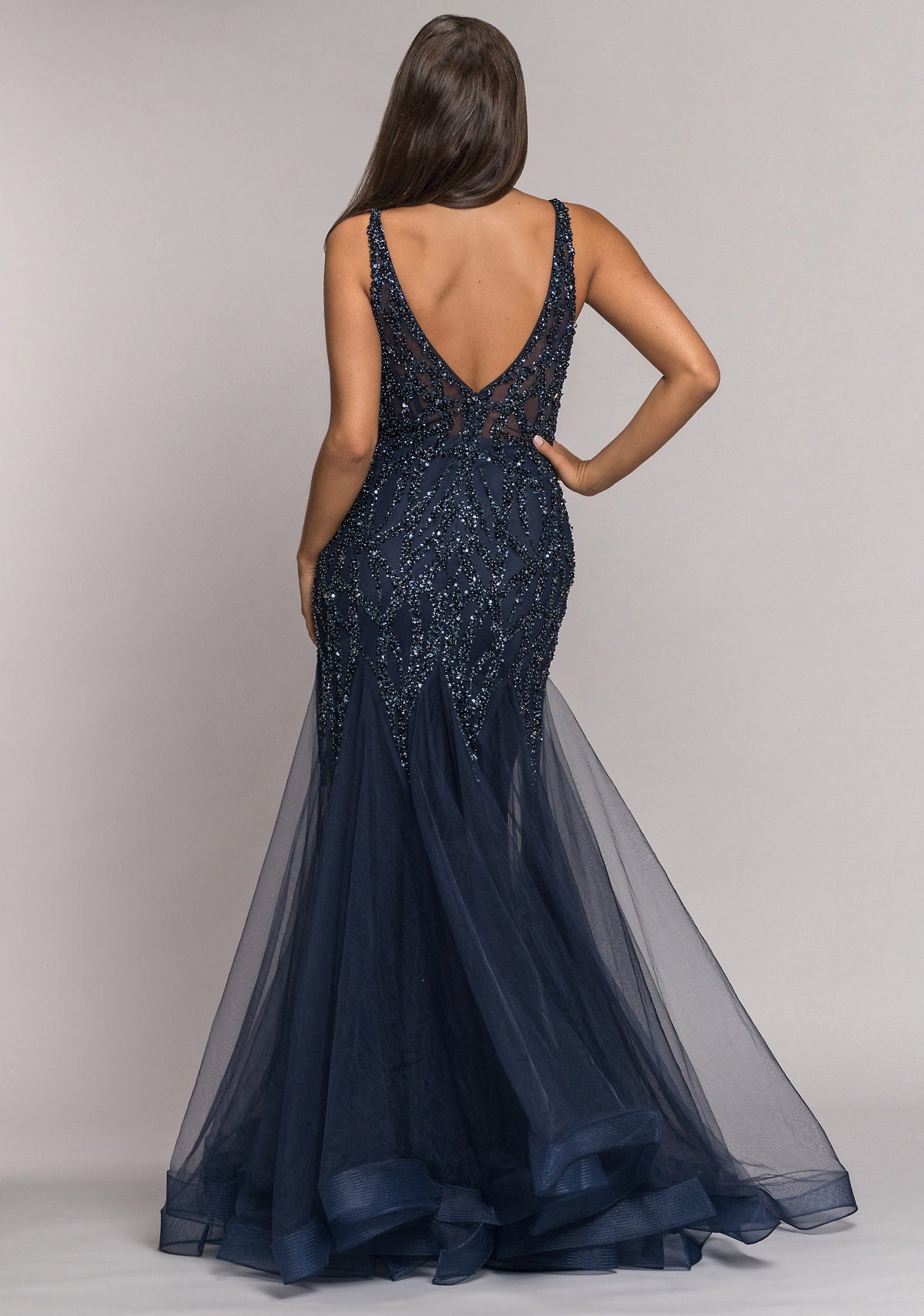 Navy Sparkly prom dress