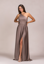 Load image into Gallery viewer, Brown One-Shoulder Prom Dress
