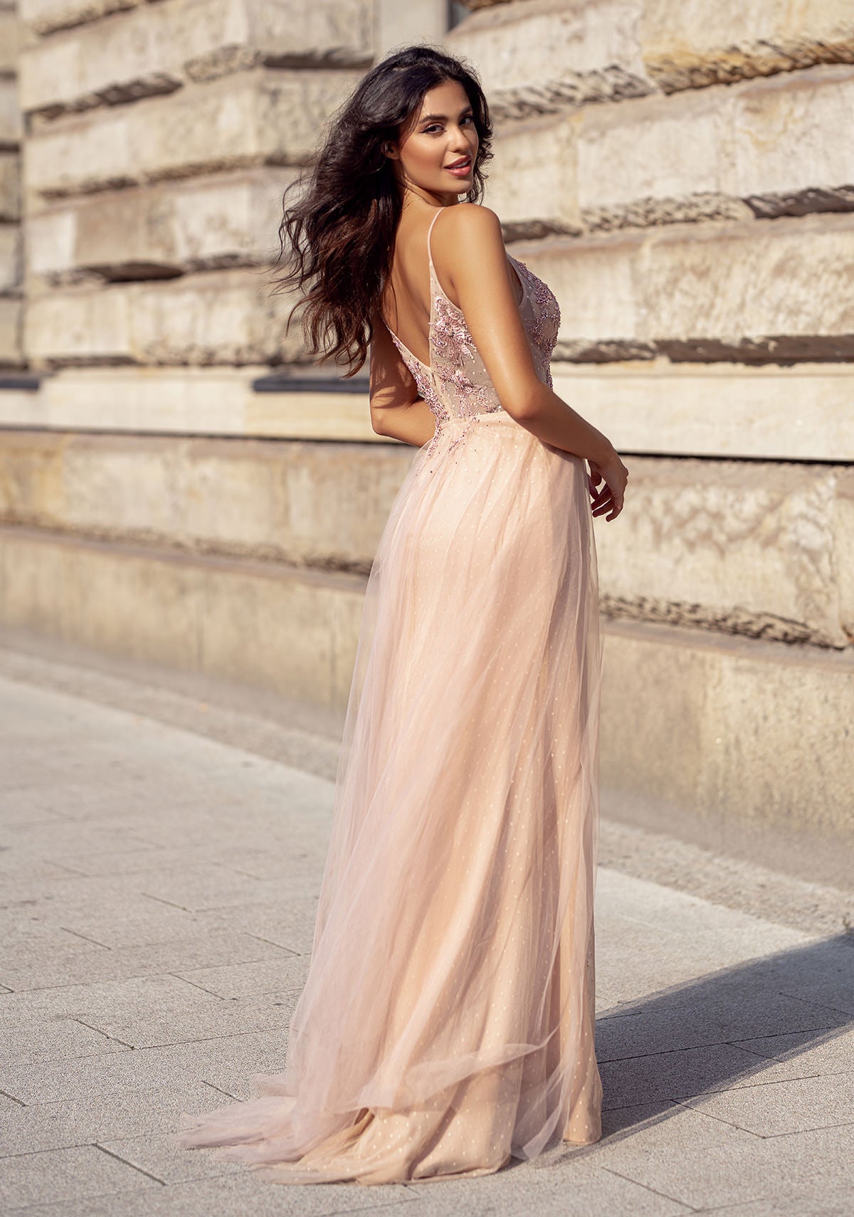 pink prom dress