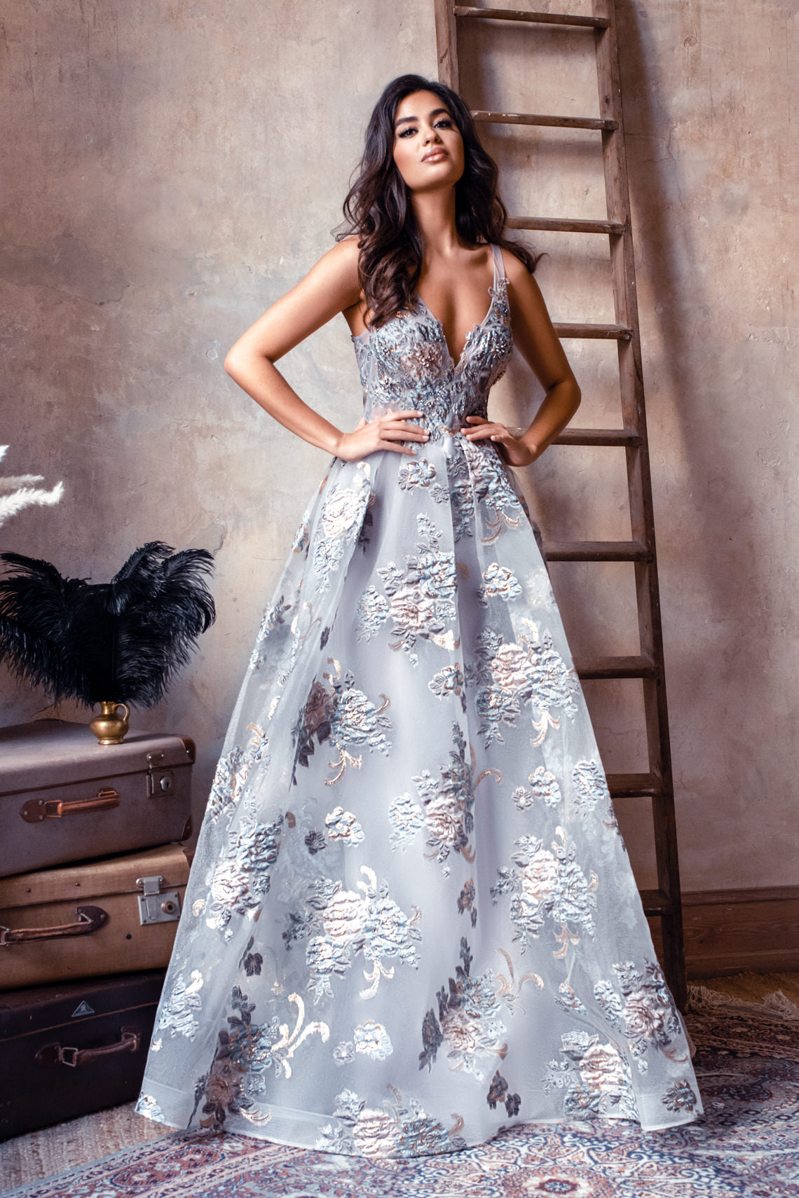floral prom dress