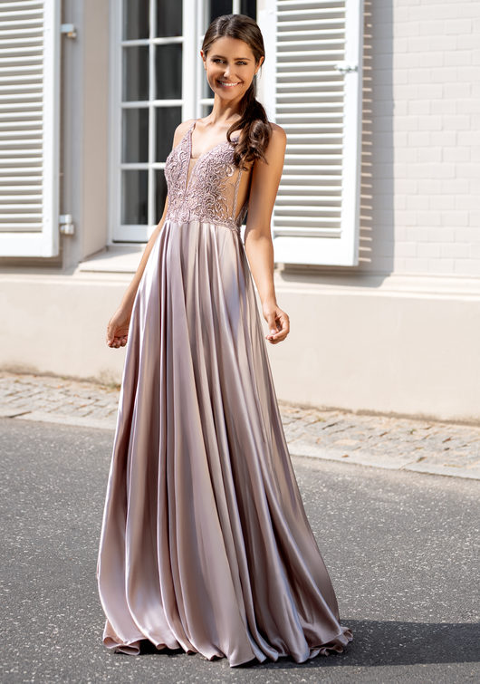 Silk evening dress
