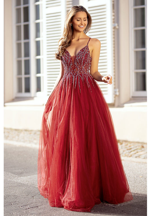 0667 Rio red Prom dress