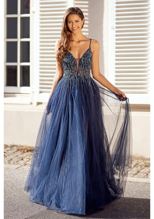 0667 Twilight Blue Prom Dress
