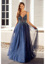 Load image into Gallery viewer, 0667 Twilight Blue Prom Dress
