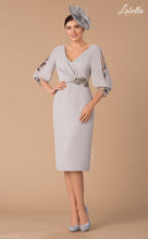 Load image into Gallery viewer, grey plain mother of the bride dress
