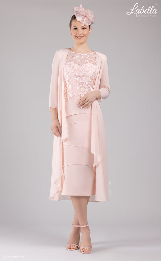 Pink mother of the bride and groom chiffon dress