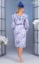 Load image into Gallery viewer, Blue Floral Mother of the Bride &amp; Groom Dress
