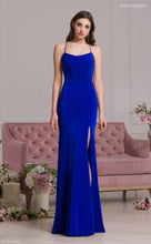 Load image into Gallery viewer, Royal Blue fitted dress with slit
